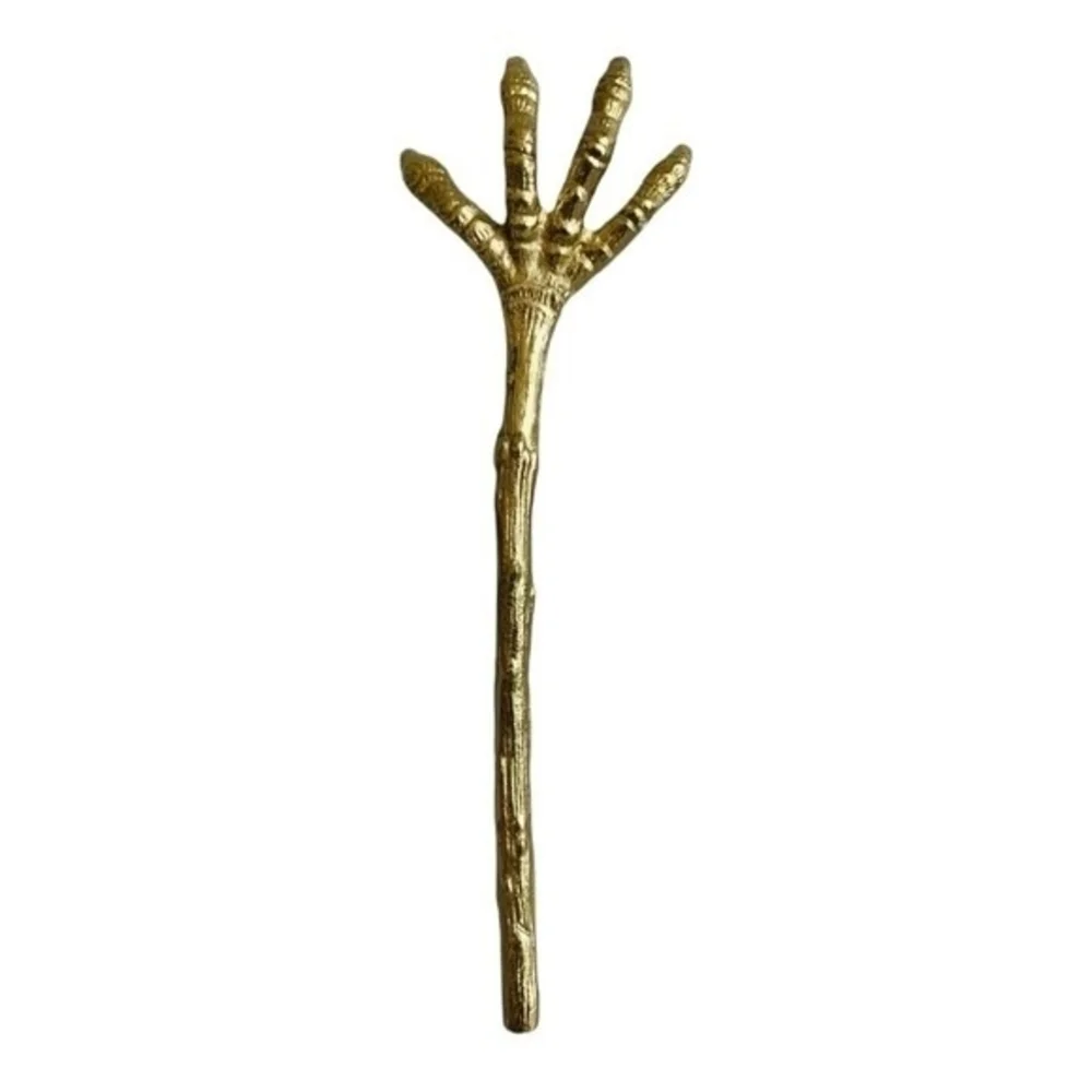 Serving Hands Halloween Claw Salad Servers Set of 2 Gold Metal Tongs Forks VG